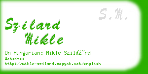 szilard mikle business card